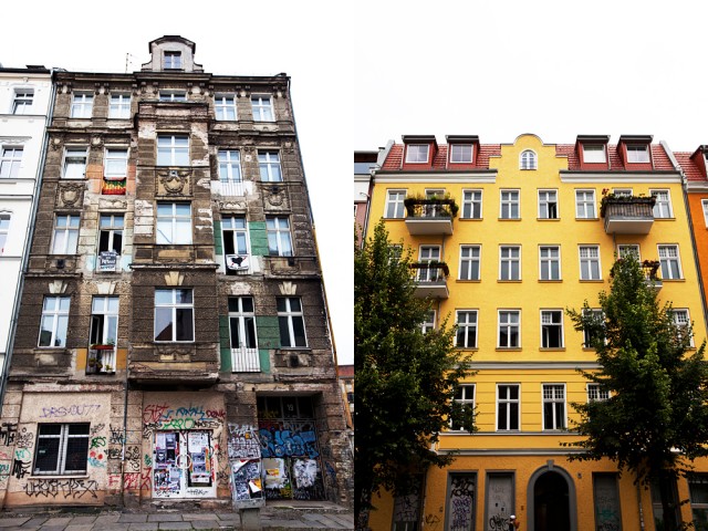 before and after gentrification - around Rigaer Strasse