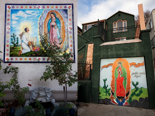 Our Lady of Guadalupe - she's everywhere, from churches to garage doors
