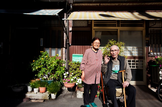home for 80 of her 82 years - Fumiko with husband Shigeo