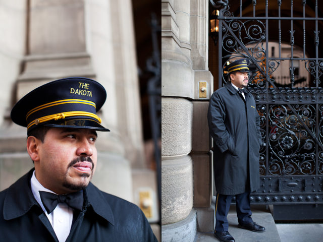 "I've been the Dakota's doorman for 27 years, ever since I left school. I love it cos I get to meet people from all over the world"