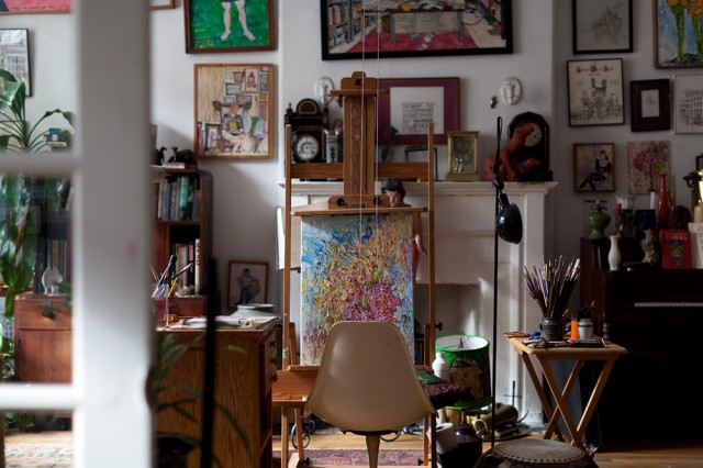 "Miles used to sit there for at least an hour a day and paint"