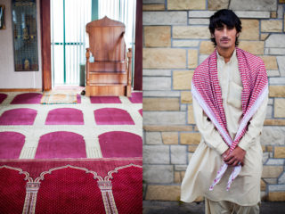 a far cry from the mosques of his own country - Wasim, 18, from Afghanistan