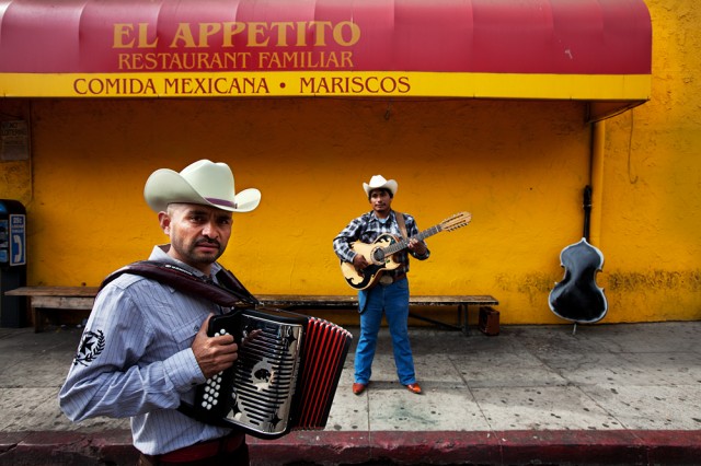 Juan on accordian and Ismael on Bajo Sexto guitar :: 1