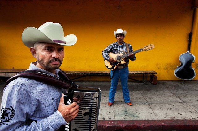 Juan on accordian and Ismael on Bajo Sexto guitar :: 2