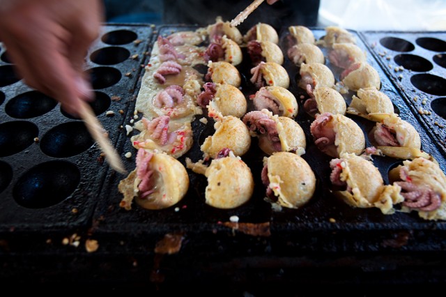 takoyaki - octopus in batter