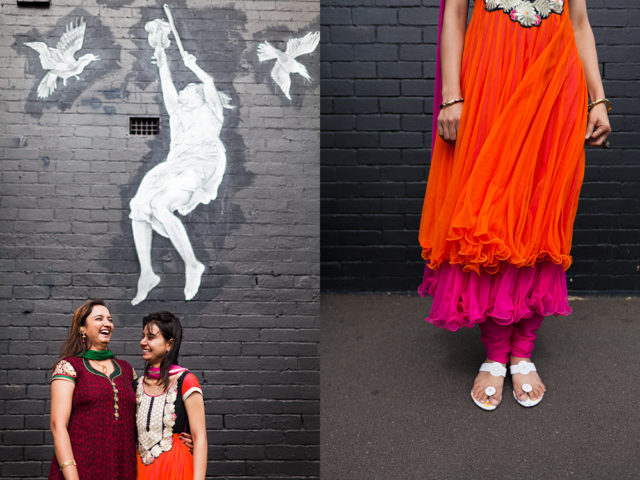 Kalpita and Priyanka, in West Footscray for an Indian friend's child's birthday party